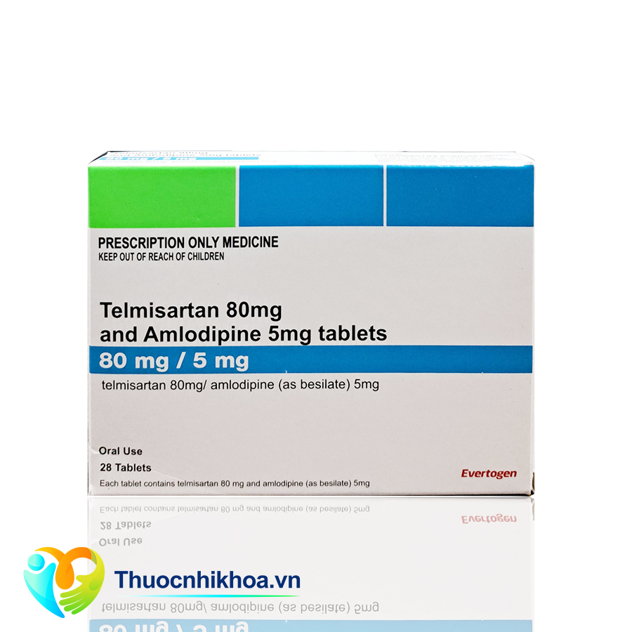 Telmisartan 80mg and Amlodipine 5mg tablets (Hộp 2 vỉ 14 viên)